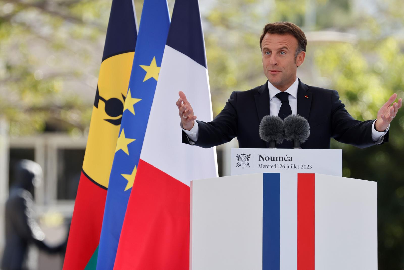 Emmanuel Macron Nouméa AFP