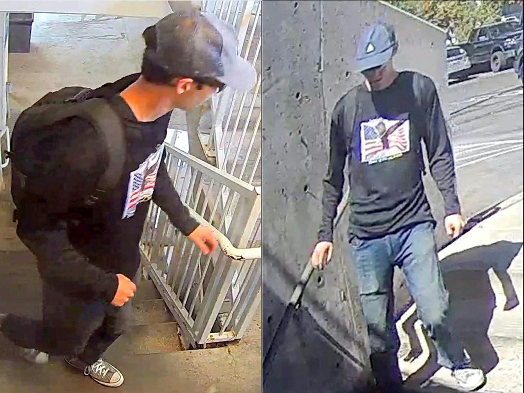 Le tueur présumé de Charlie Kurk s'enfuyant du campus de l'université de l'Utah. AFP PHOTO / FBI / HANDOUT