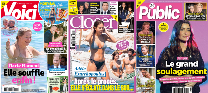 "Voici", "Closer" et "Public".