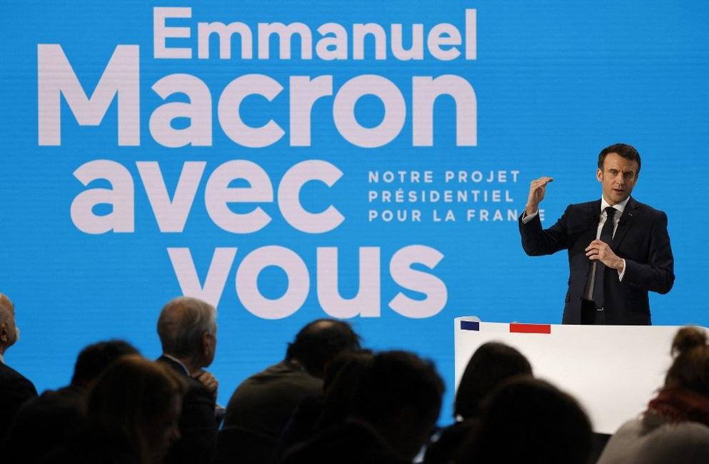Emmanuel Macron conférence AFP