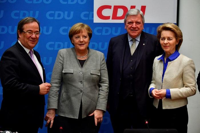 Angela Merkel CDU Armin Laschet Ursula von der Leyen AFP