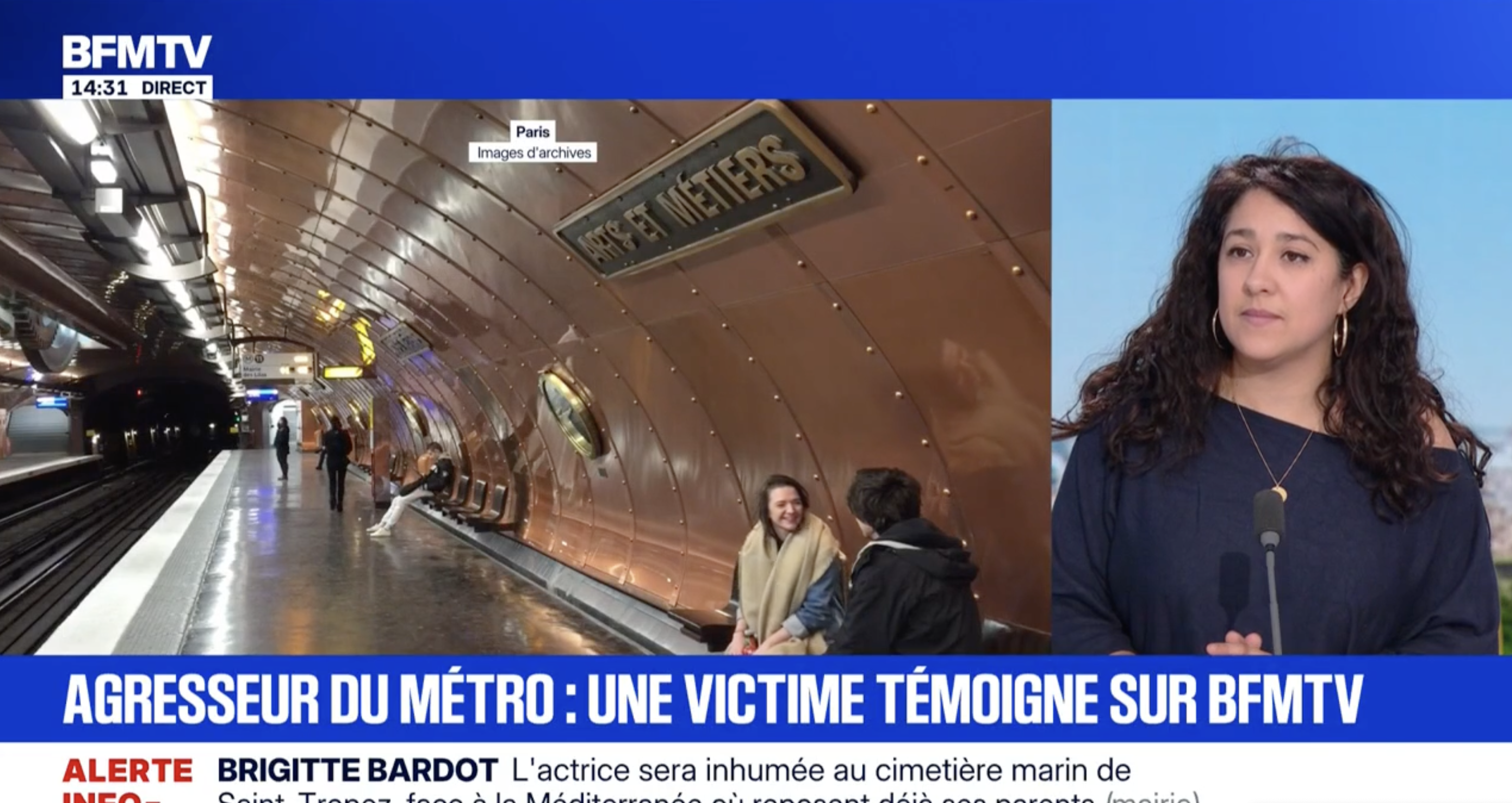 Attaque au couteau dans le métro parisien : l'une des victimes témoigne au micro de BFMTV