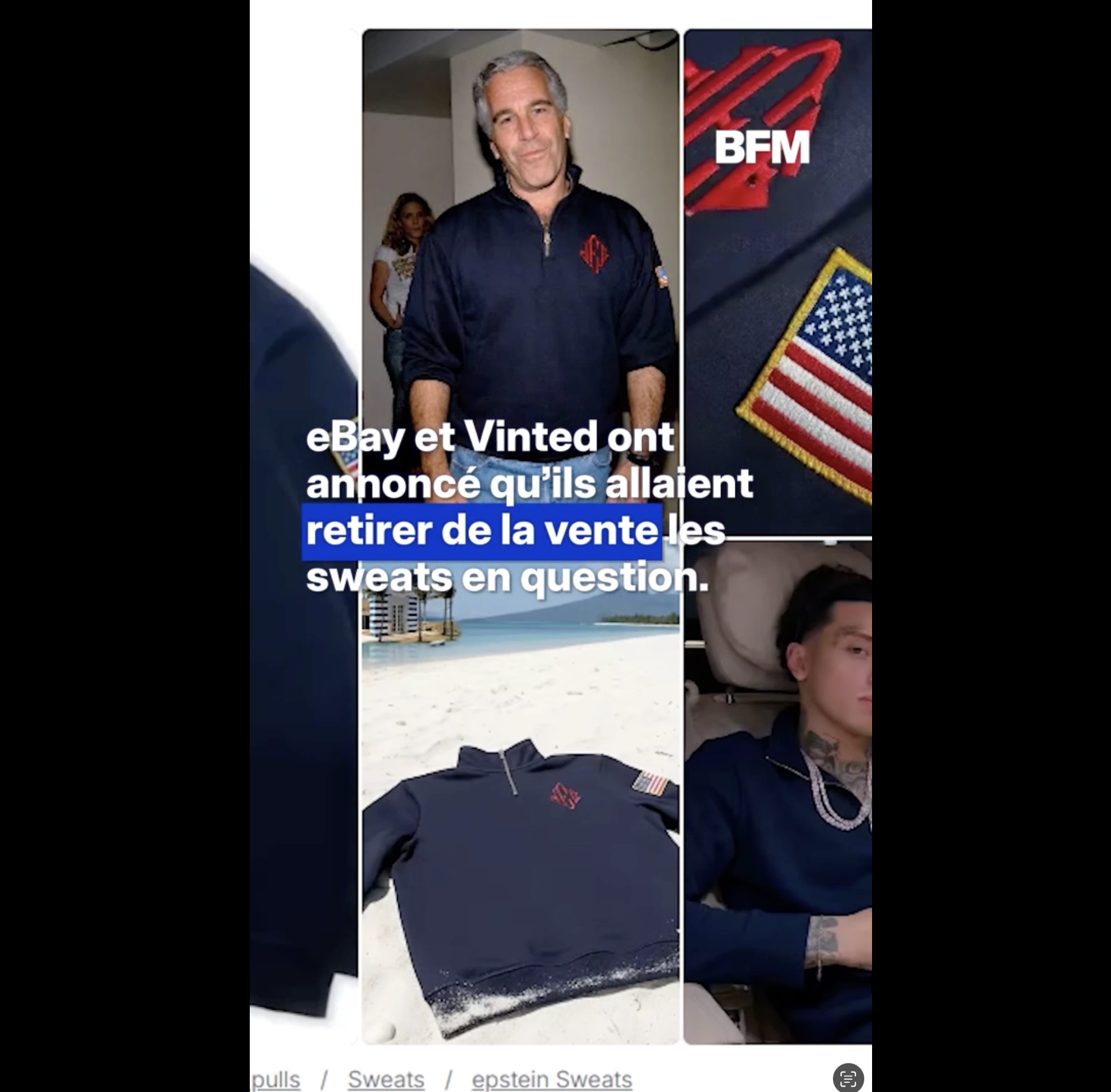 Affaire Epstein : un collectif dénonce la vente sur Internet de vêtements associés au pédocriminel