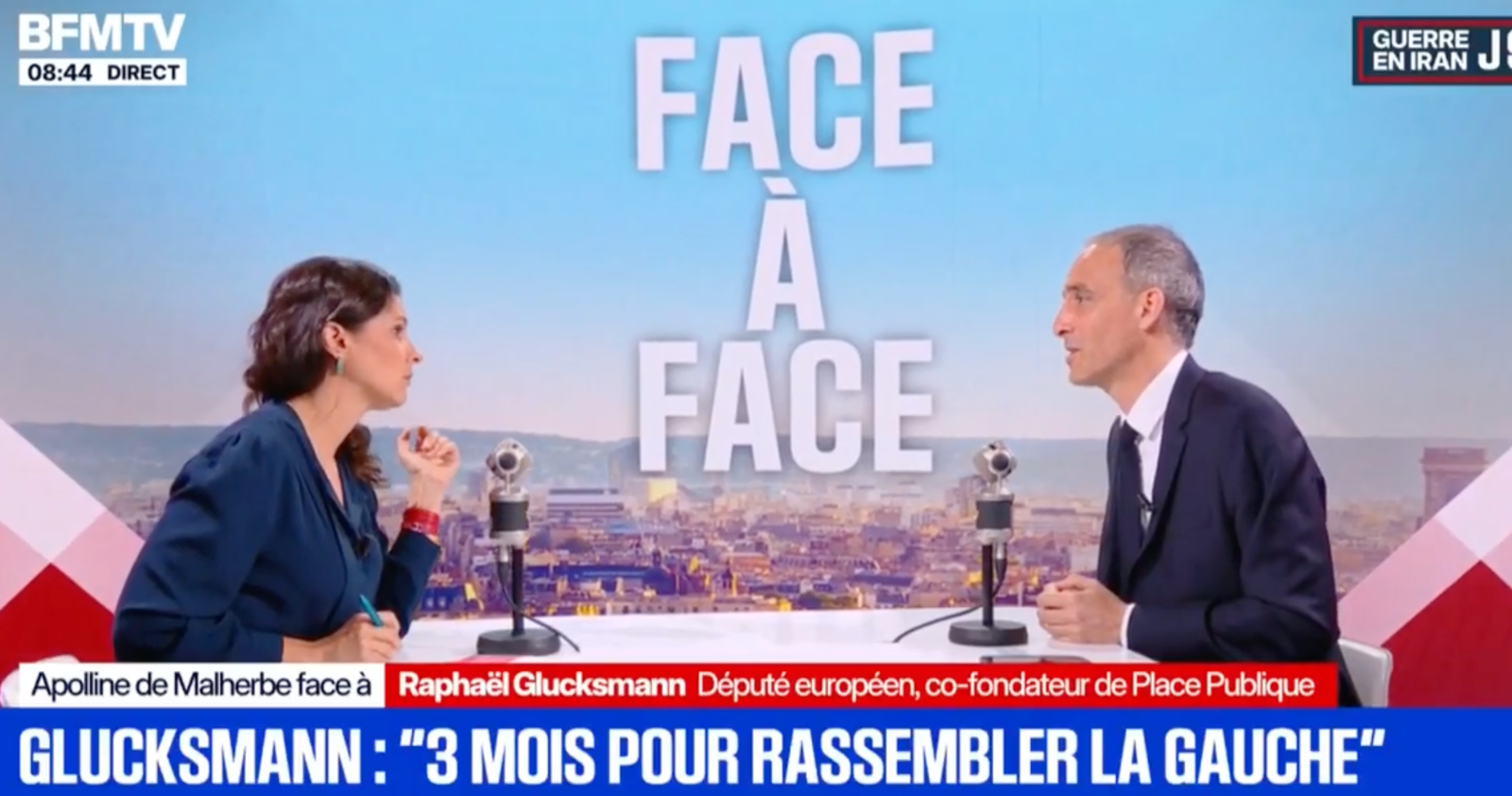 Apolline de Malherbe face à Raphaël Glucksmann