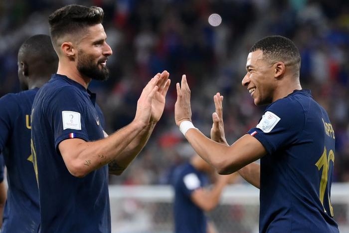 Kylian Mbappé Olivier Giroud AFP