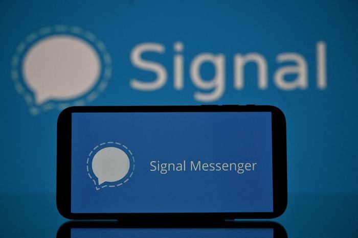 Le logo du service de messagerie mobile Signal
