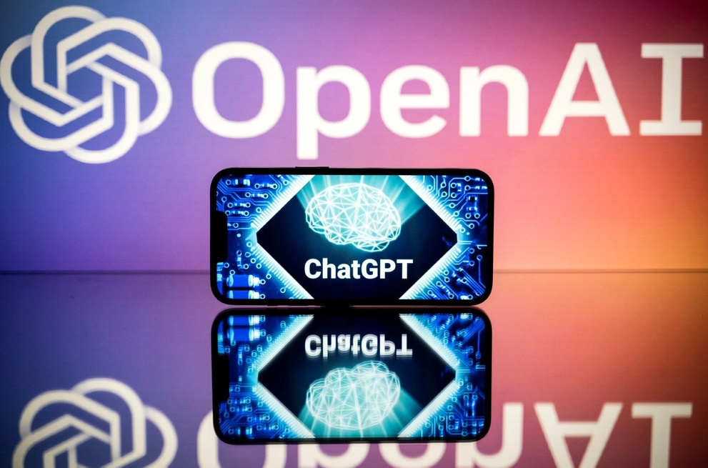 Une vue du logo de ChatGPT.