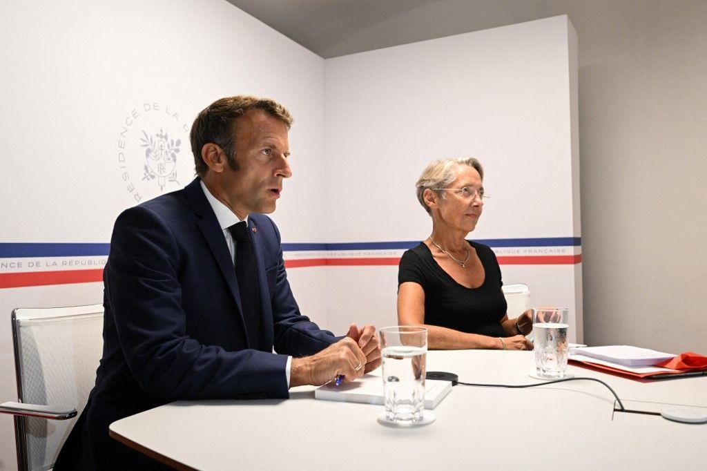 Emmanuel Macron Elisabeth Borne AFP