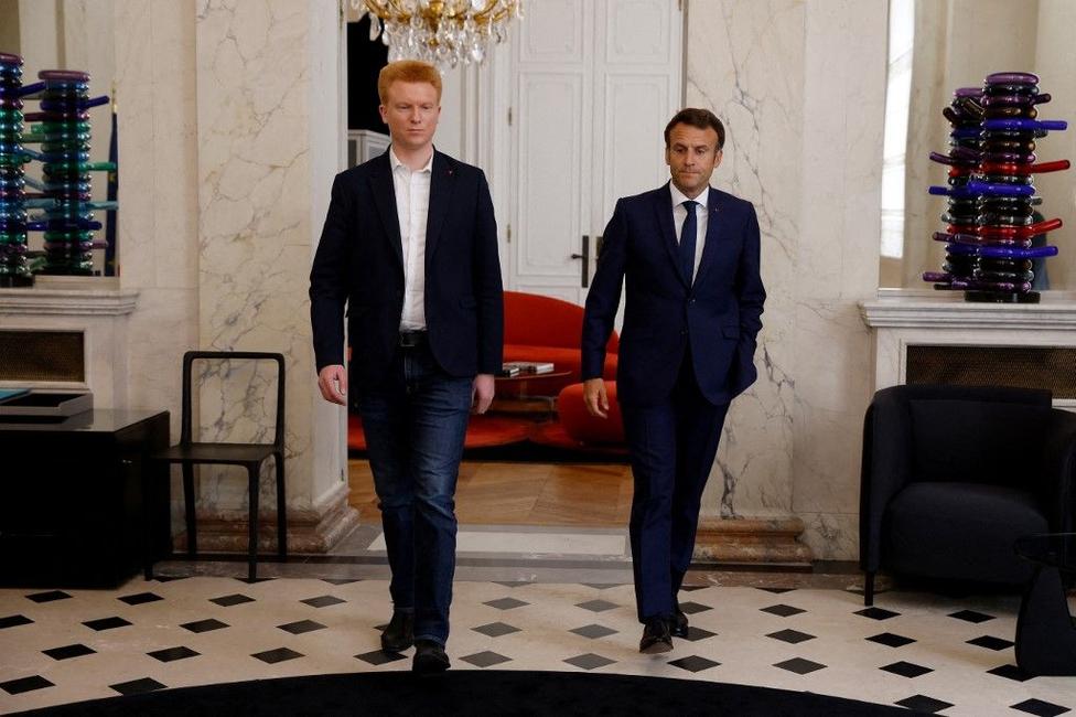 Emmanuel Macron Adrien Quatennens AFP