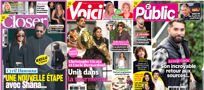"Closer", "Voici" et "Public".