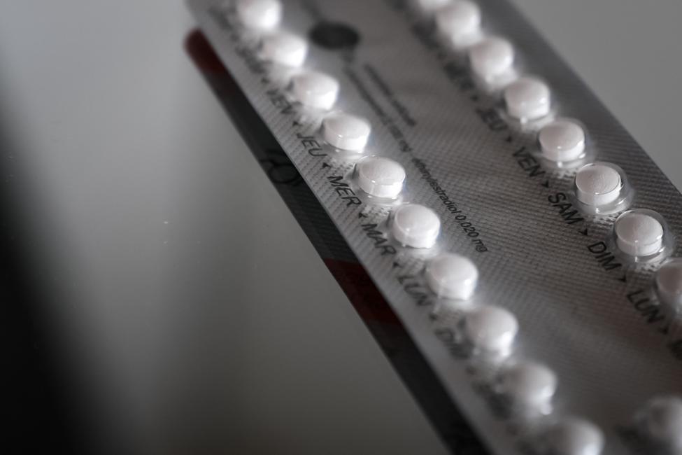 Des comprimés de pilules contraceptives.