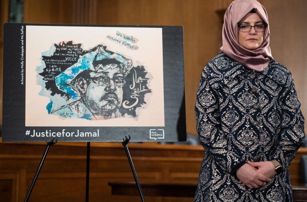 Hatice Cengiz Jamal Khashoggi AFP
