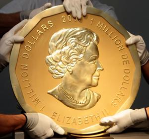 La plus grosse pièce d'or du monde, canadienne.